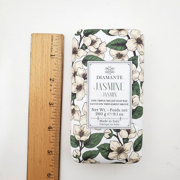 Diamante JASMINE Finest Triple Milled ITALIAN Bar Soap 9.1 oz FLORAL WRAP - Picture 5 of 6